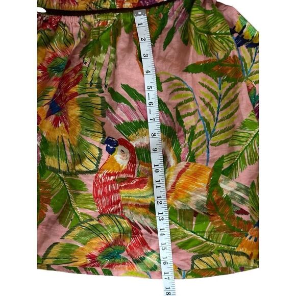 Farm Rio Macaw Leaves One-Shoulder Mini Dress M - Picture 4 of 6